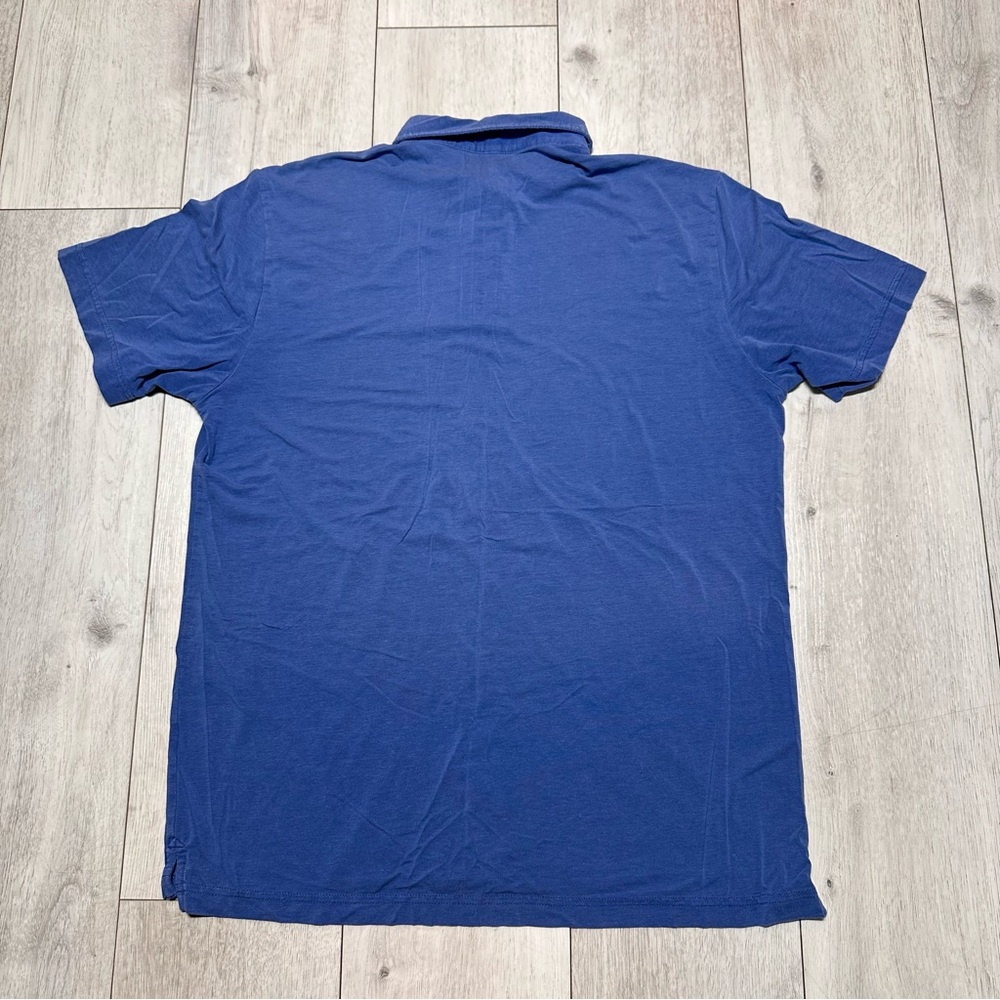 Peter Millar Deep Blue Collared 3-Button Down Lig… - image 2